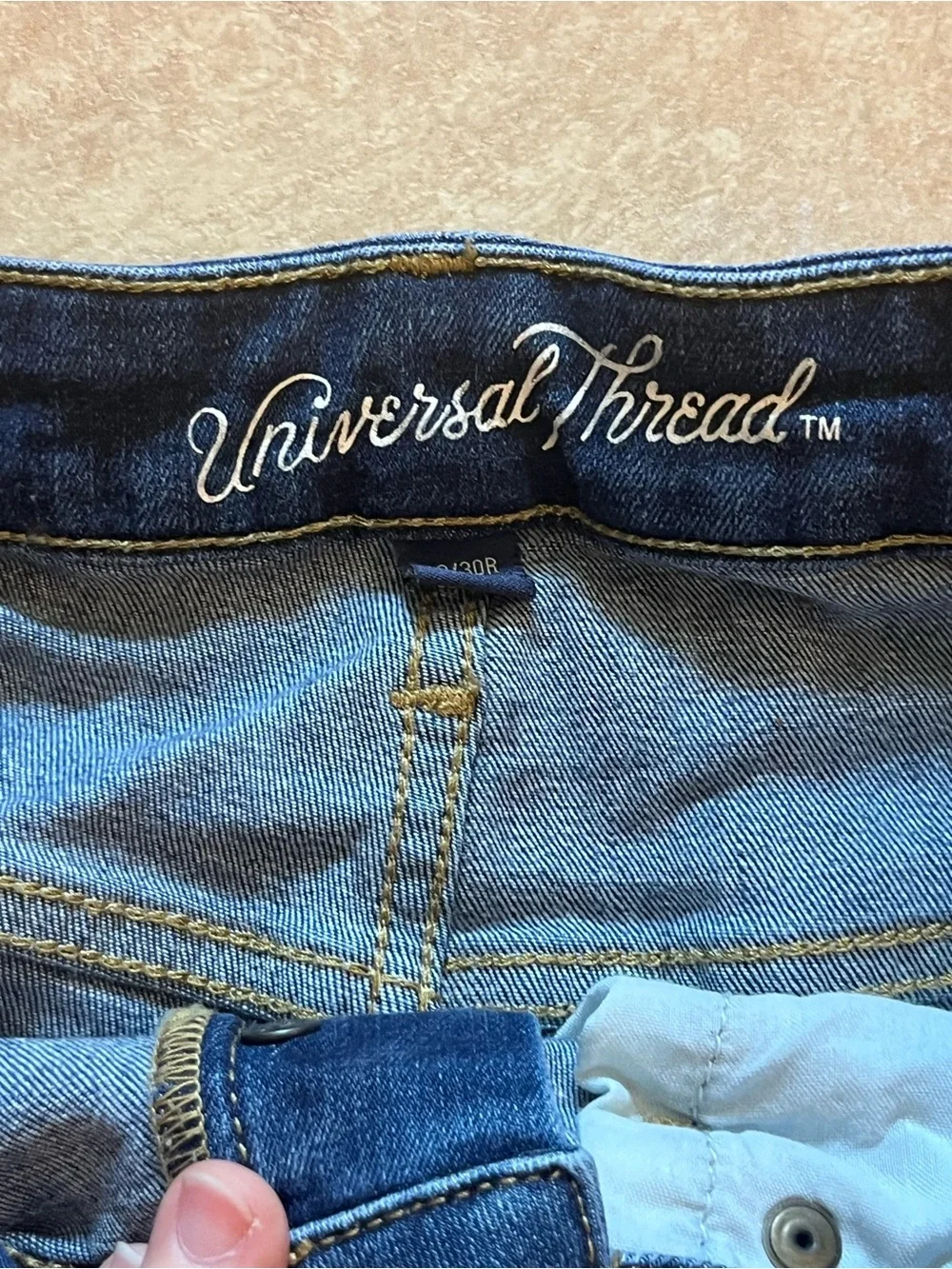 Universal Thread High Rise 4 Button Fly Denim Shorts Size 10 Like New